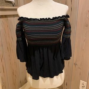 Hollister Women’s Black Off the Shoulder Top.